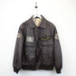 HI BUXTER Leather Aviator Jacket Brown | Large