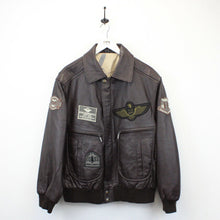 Load image into Gallery viewer, HI BUXTER Leather Aviator Jacket Brown | Large
