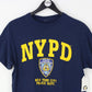 Mens NYPD T-Shirt Navy Blue | Medium