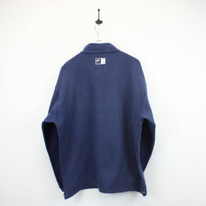 NIKE AIR 90s 1/4 Zip Sweatshirt Navy Blue | Large