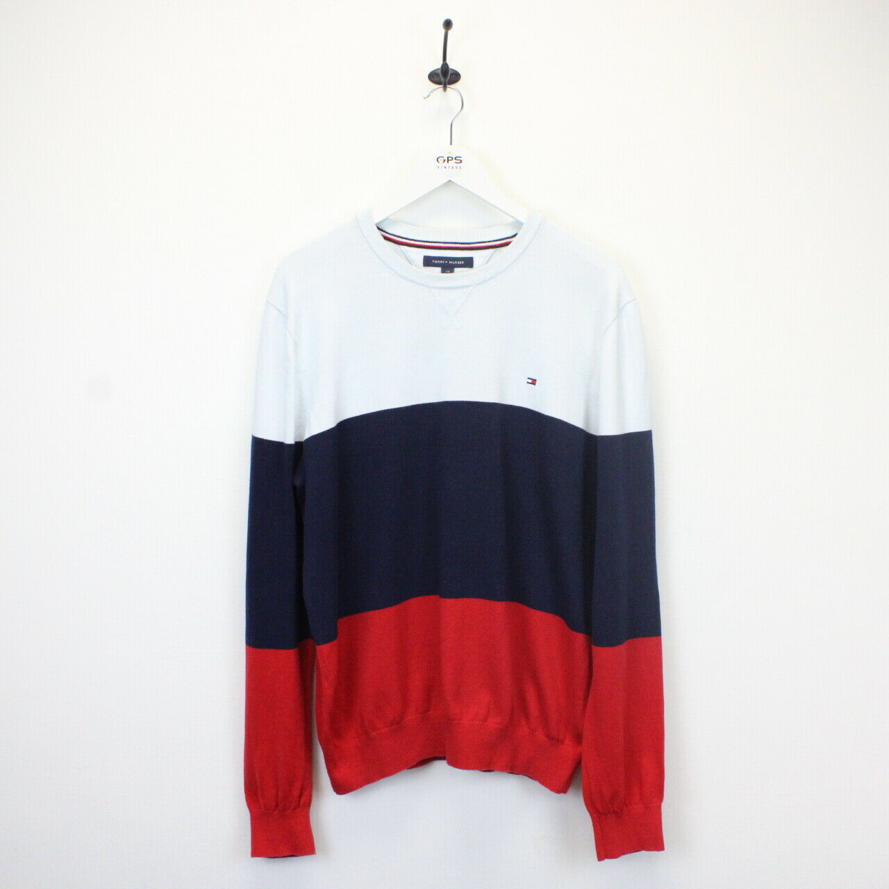 TOMMY HILFIGER 00s Knit Sweatshirt Multicolour | Large
