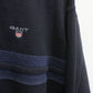 GANT 00s 1/4 Zip Knit Sweatshirt Navy Blue | XL