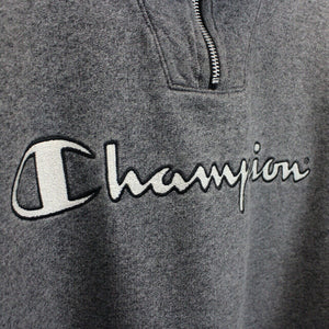 CHAMPION 00s 1/4 Zip Sweatshirt Grey | XXL