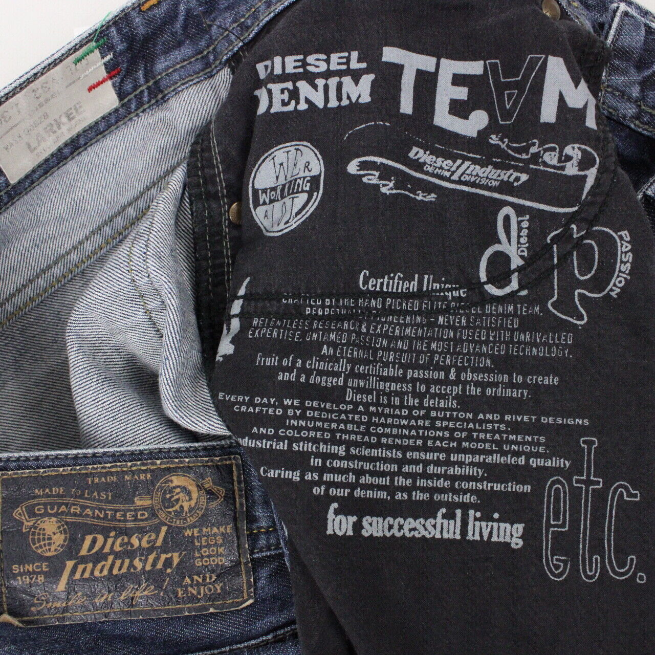 Mens DIESEL Larkee Jeans Dark Blue | W32 L30