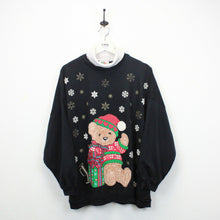 Load image into Gallery viewer, Womens 90s Christmas Sweatshirt Black | XL
