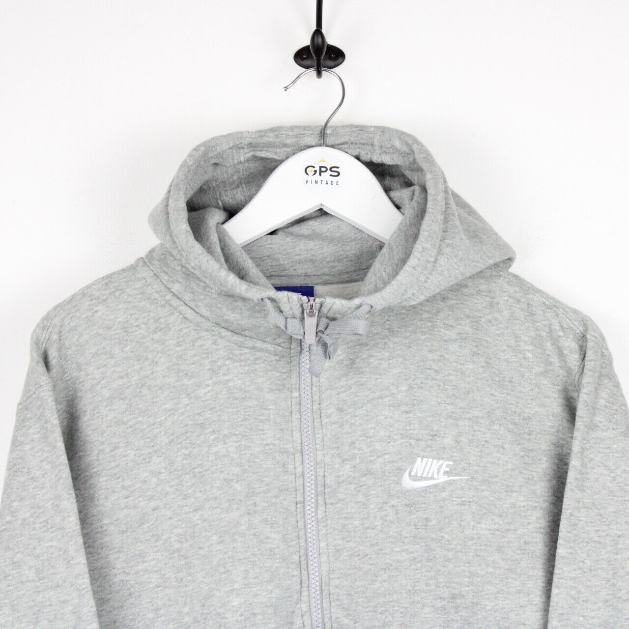 NIKE 1 4 Zip Hoodie Jumper Grey GPS Vintage