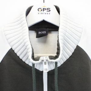 HUGO BOSS 1/4 Zip Sweatshirt Green | XXL
