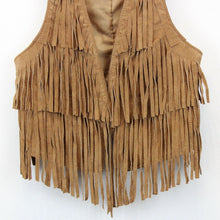 Load image into Gallery viewer, Womens 90s Suede Western Vest Brown | XS
