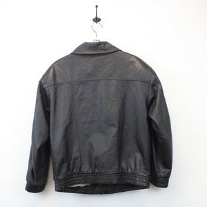 Leather Aviator Jacket Black | Medium