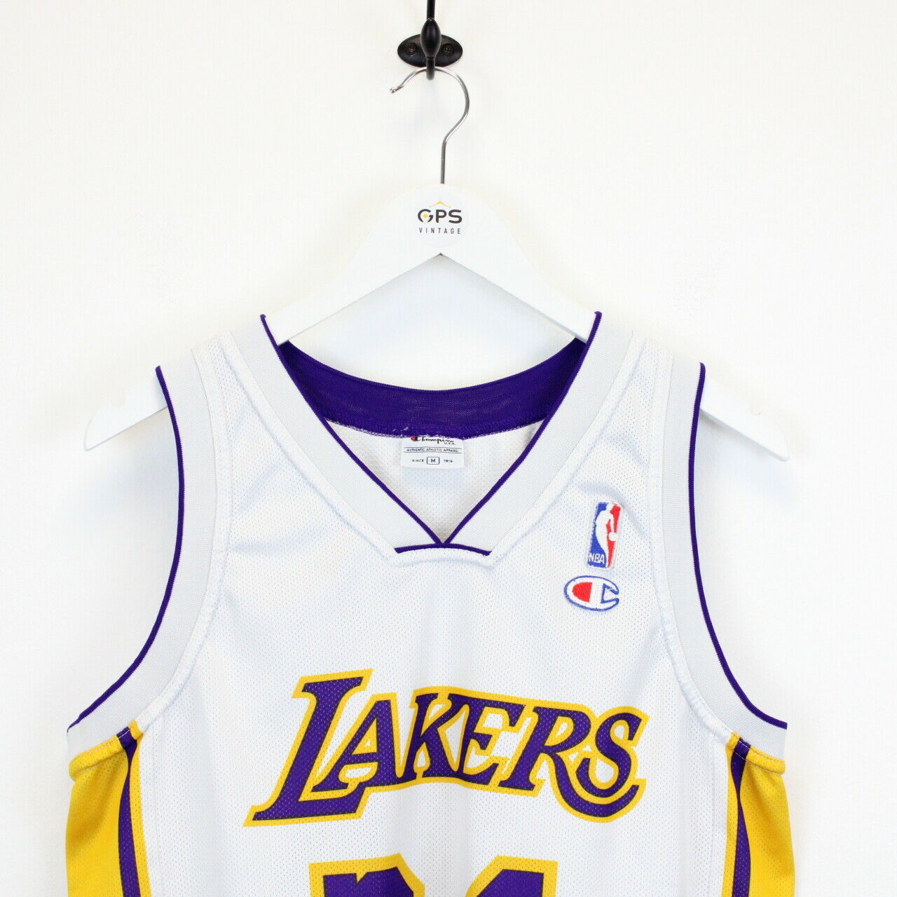 Vintage CHAMPION LA LAKERS Jersey White | Medium