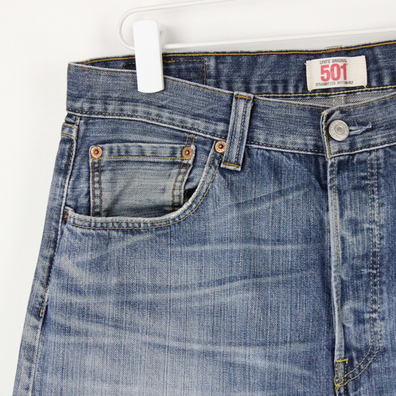 Mens LEVIS 501 Jeans Mid Blue | W34 L34