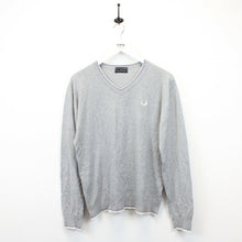 Load image into Gallery viewer, FRED PERRY 90s Knit Sweatshirt Grey | Medium
