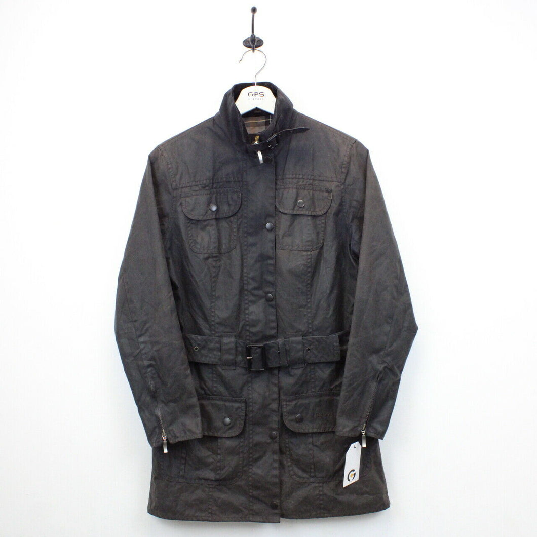 Womens BARBOUR Utility Waxed Jacket Black | Small