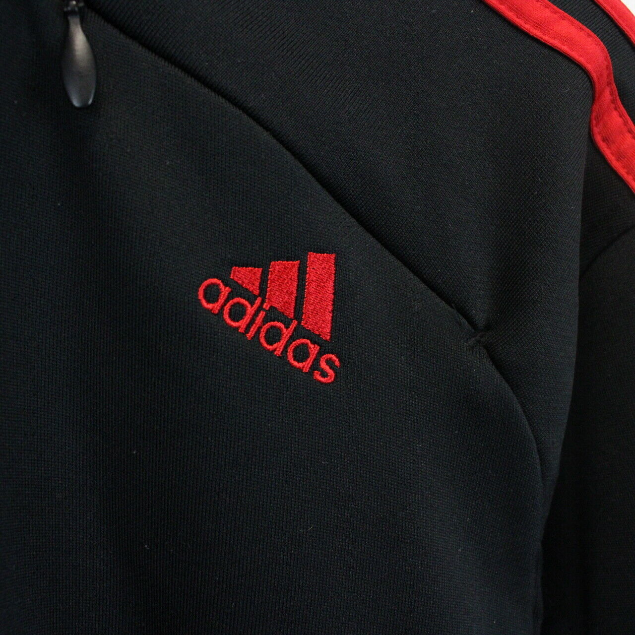 ADIDAS 1/4 Zip Sweatshirt Black | Large