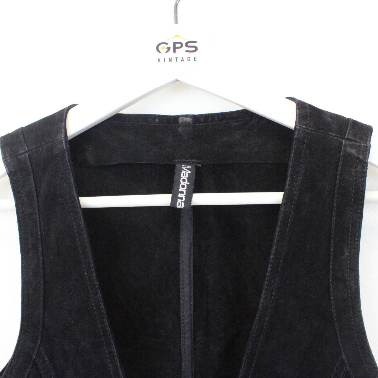Womens Suede Vest Black | Small