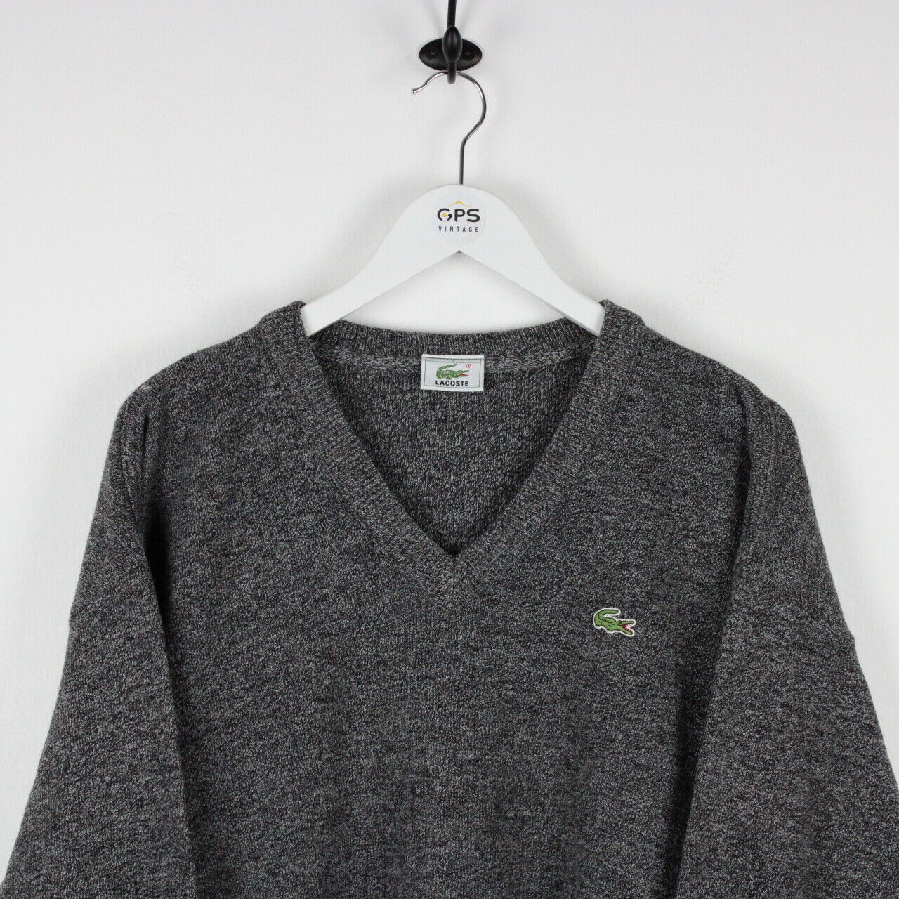 LACOSTE Knit Sweatshirt Grey | Medium
