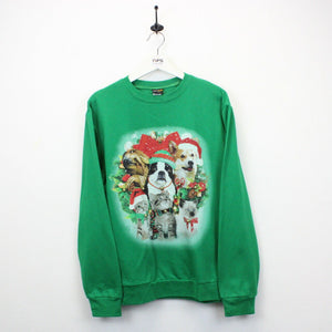 Womens 00s Christmas Sweatshirt Red | Medium