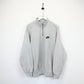 NIKE 90s 1/4 Zip Sweatshirt Grey | Large