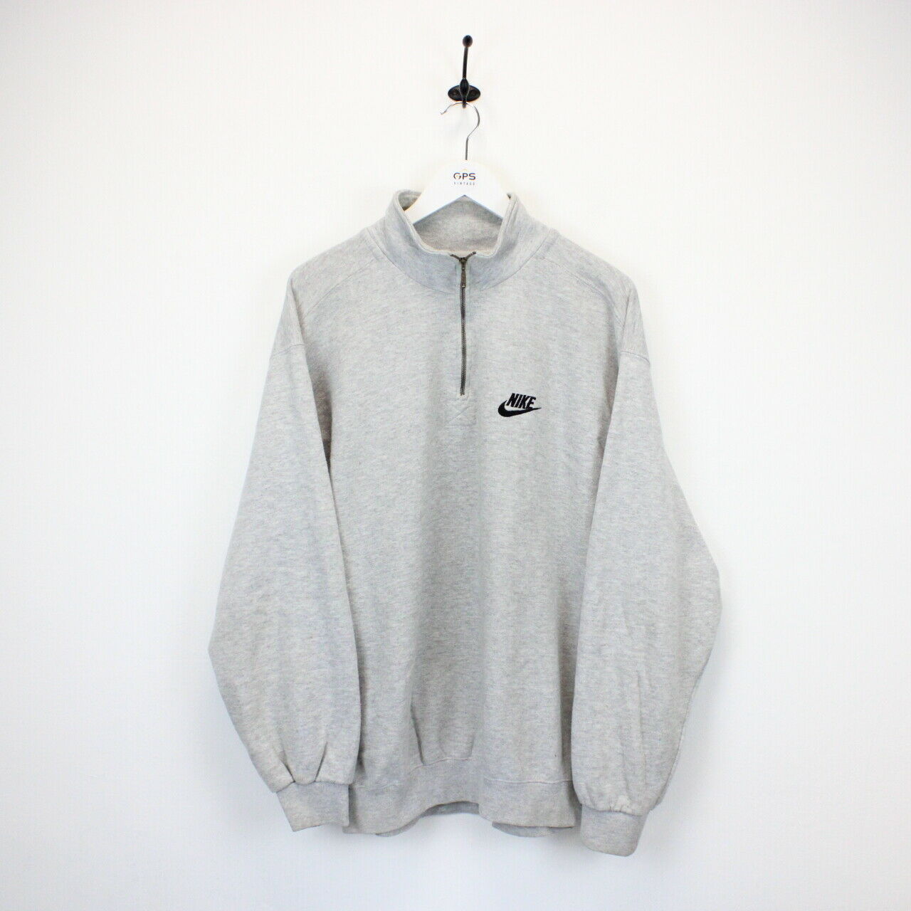 NIKE 90s 1/4 Zip Sweatshirt Grey Large – GPS Vintage