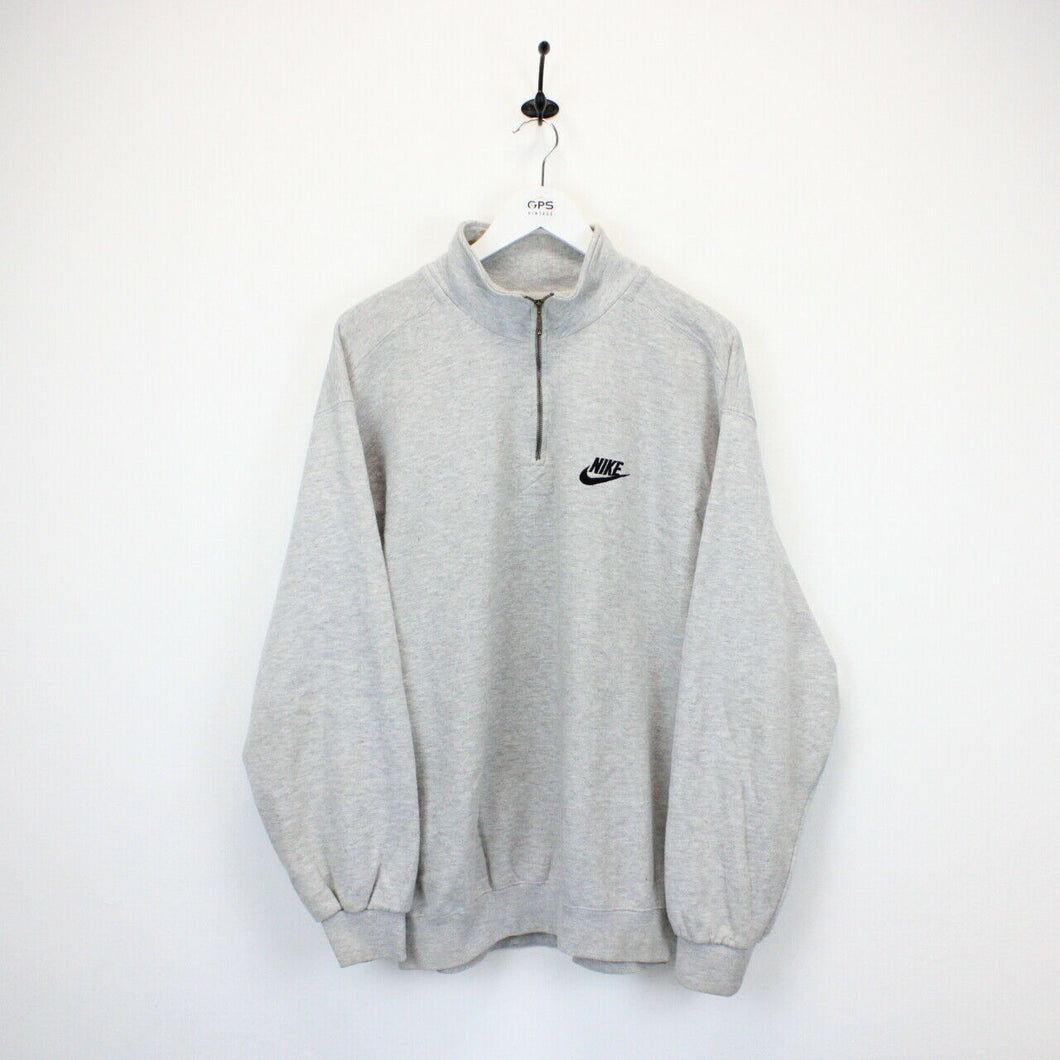 NIKE 90s 1/4 Zip Sweatshirt Grey | Large – GPS Vintage