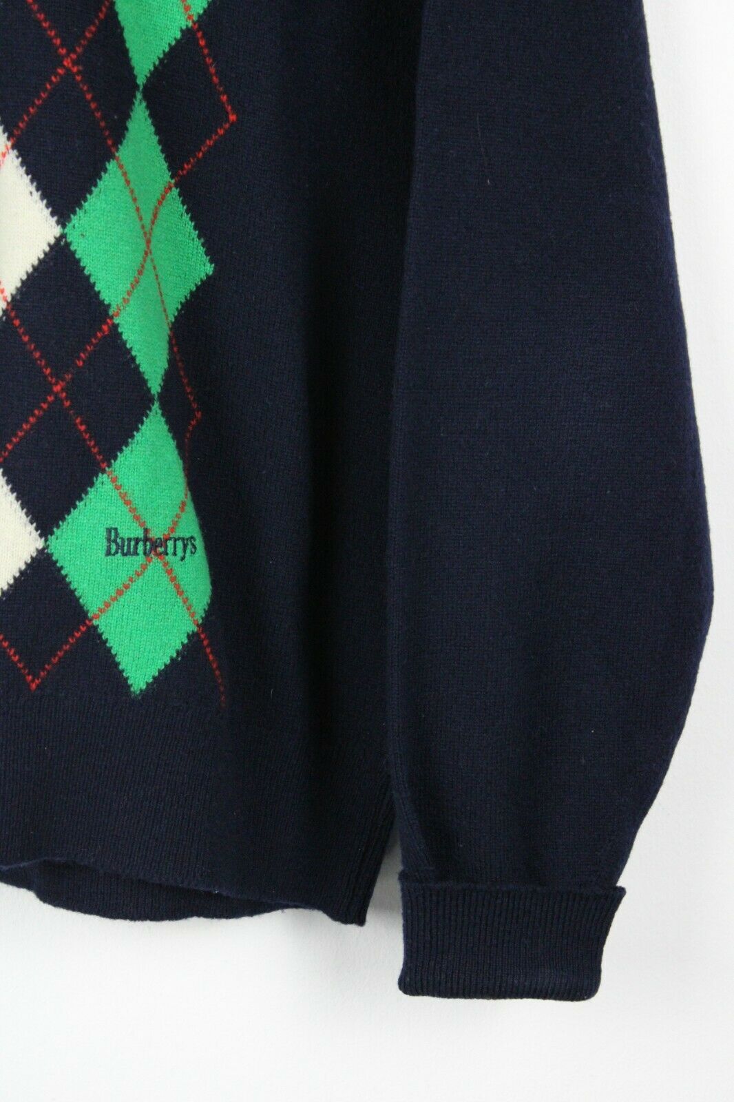 Vintage 90s BURBERRY Knit Sweatshirt Navy | Large