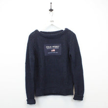 Load image into Gallery viewer, Womens RALPH LAUREN 90s Knit Sweatshirt Navy Blue | Medium
