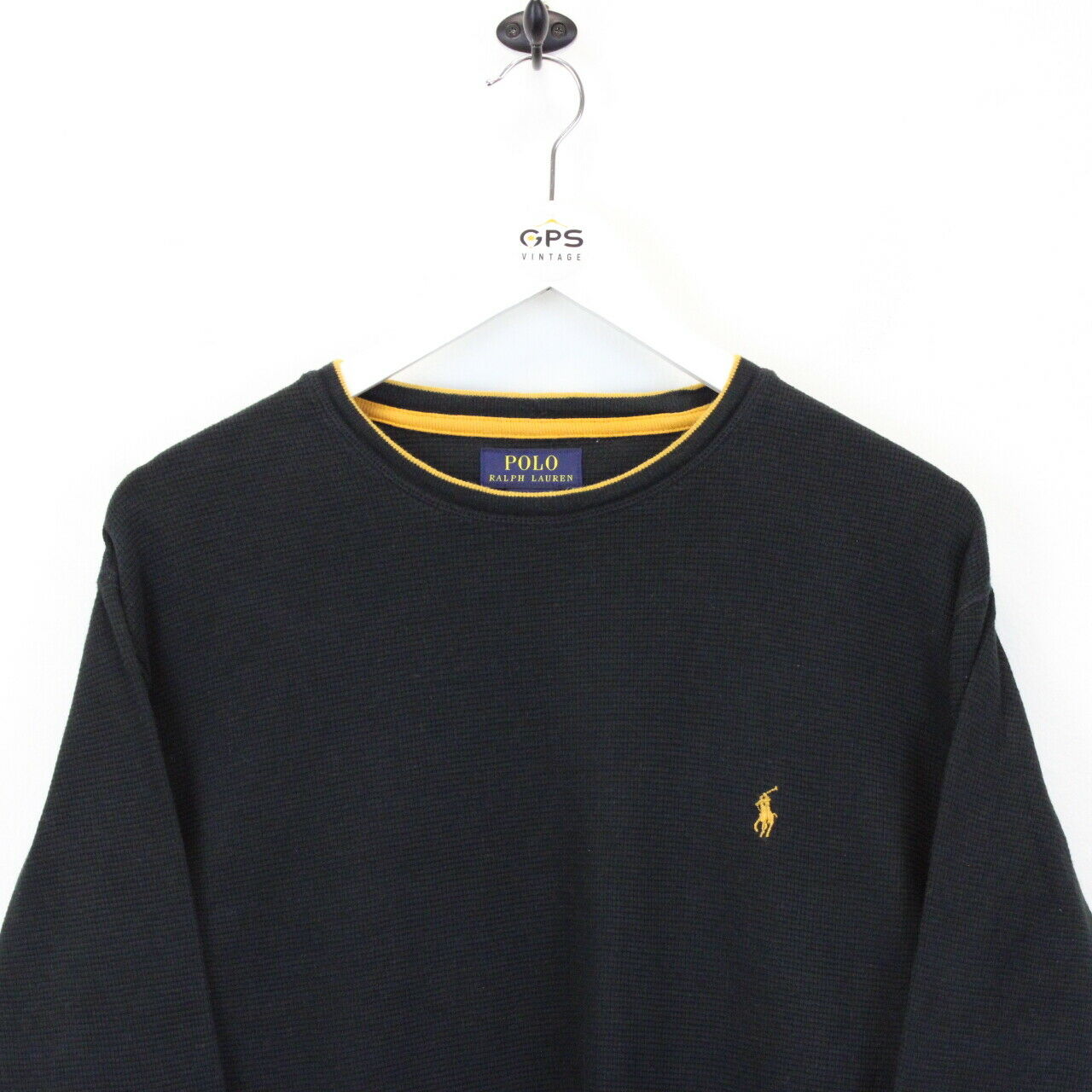 RALPH LAUREN Knit Sweatshirt Black | Medium
