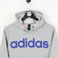 Womens ADIDAS Hoodie Grey | Small