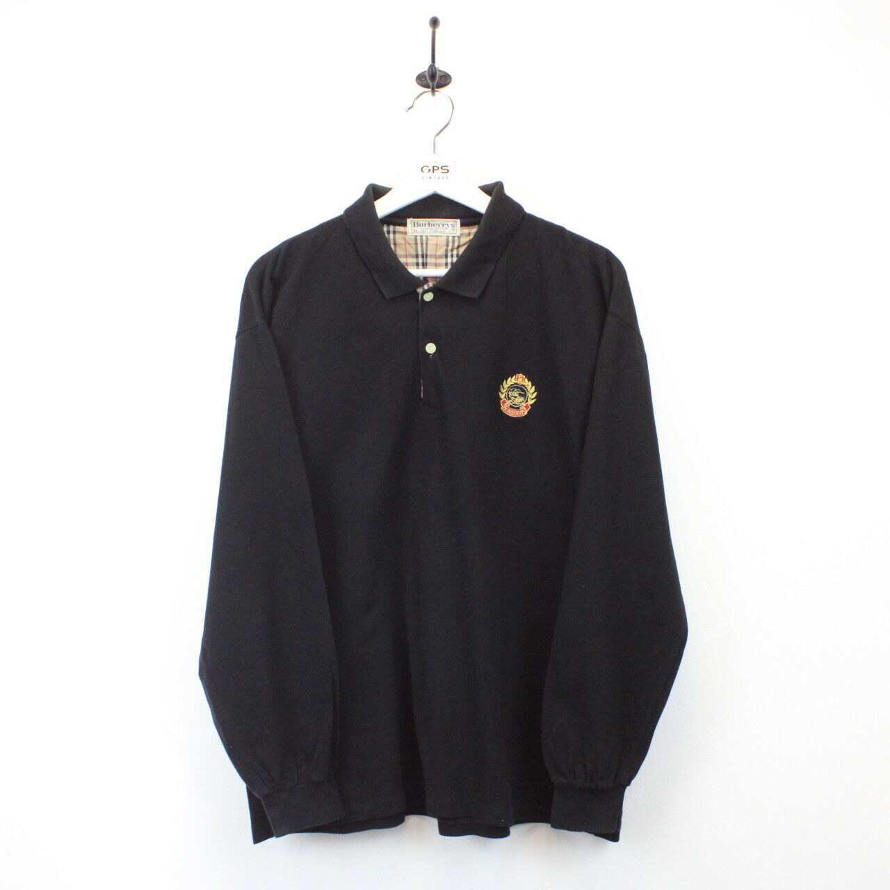 トップス Burberry 90s polo tee Vintage 90s Burberry London Polo shirt Men's XL Pink Cotton