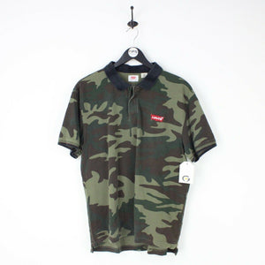 Mens LEVIS Polo Shirt Green | Large