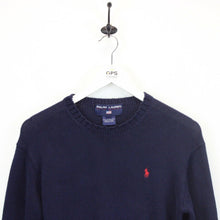 Load image into Gallery viewer, Womens RALPH LAUREN Knit Sweatshirt Navy Blue | Small
