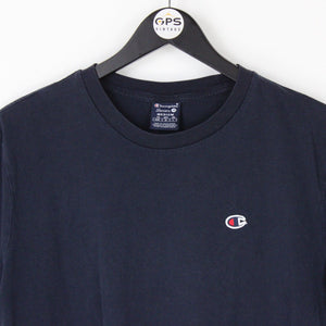 Mens CHAMPION T-Shirt Navy Blue | Medium