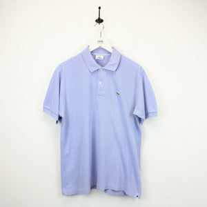 LACOSTE Polo Shirt Blue | Large