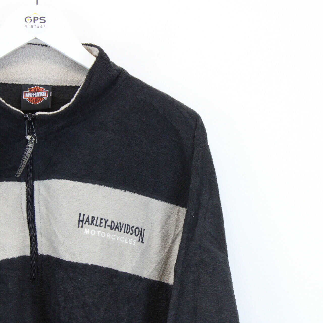 HARLEY DAVIDSON 90s 1/4 Zip Fleece Black | XXL
