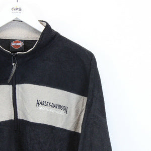 HARLEY DAVIDSON 90s 1/4 Zip Fleece Black | XXL
