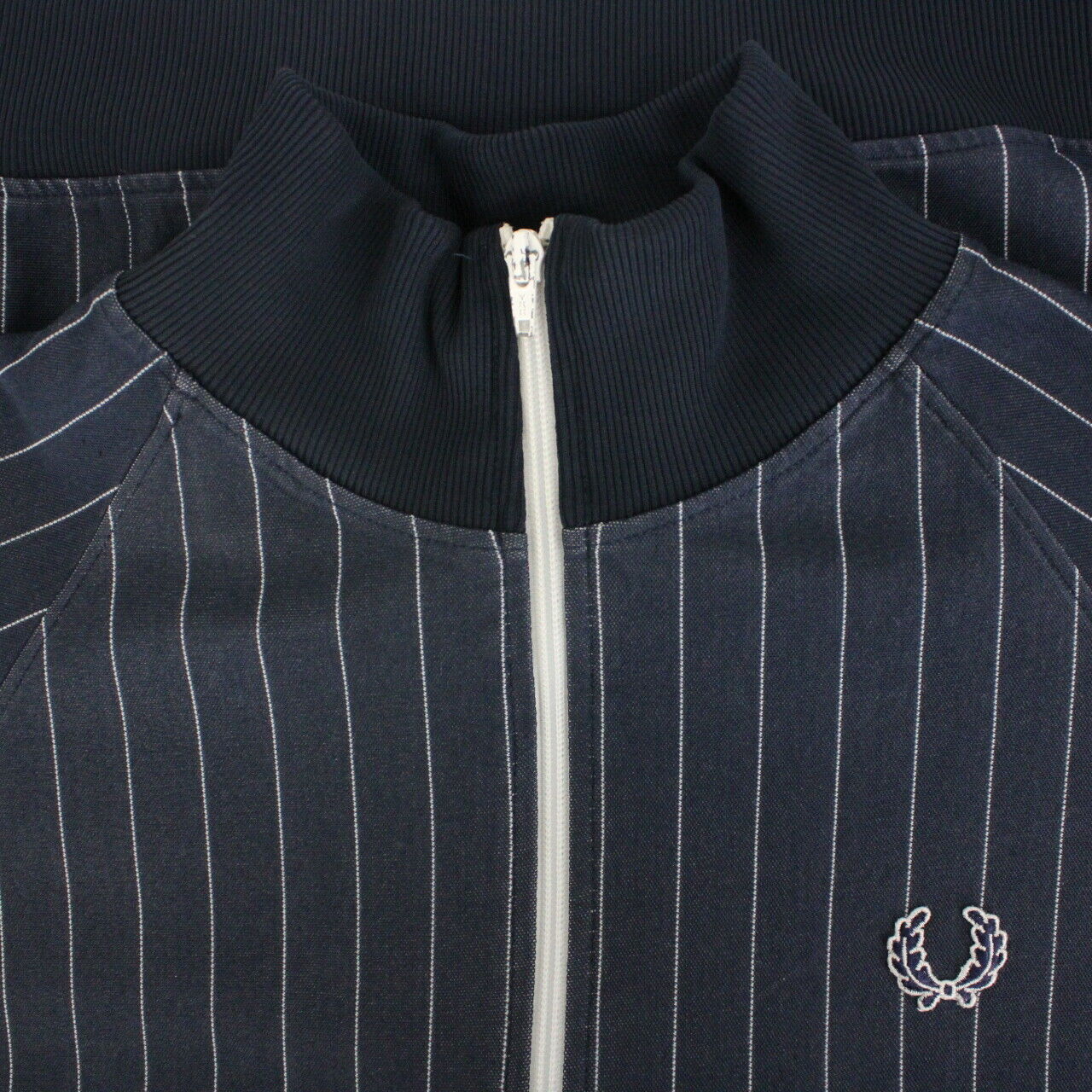 Mens FRED PERRY 90s Track Top Navy Blue | Large