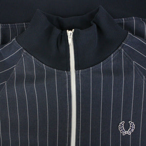 Mens FRED PERRY 90s Track Top Navy Blue | Large