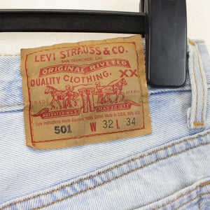 Womens LEVIS 501 90s Jeans Light Blue | W32 L34