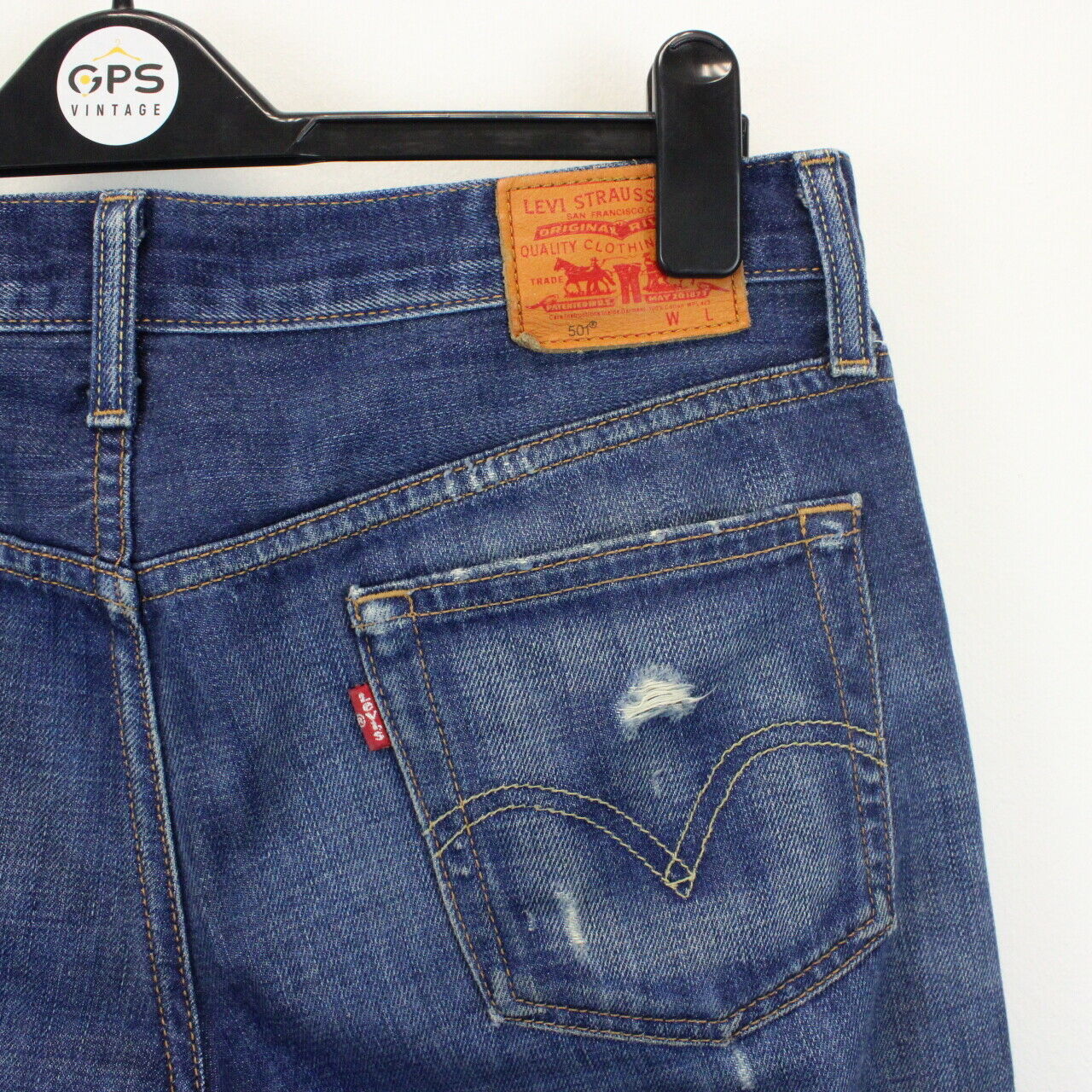 Womens LEVIS 501 Jeans Dark Blue | W32 L32