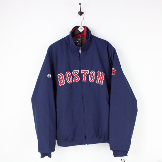 Mens MLB BOSTON RED SOX Jacket Navy Blue | Large