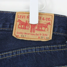Load image into Gallery viewer, Mens LEVIS 907 Jeans Dark Blue | W34 L32
