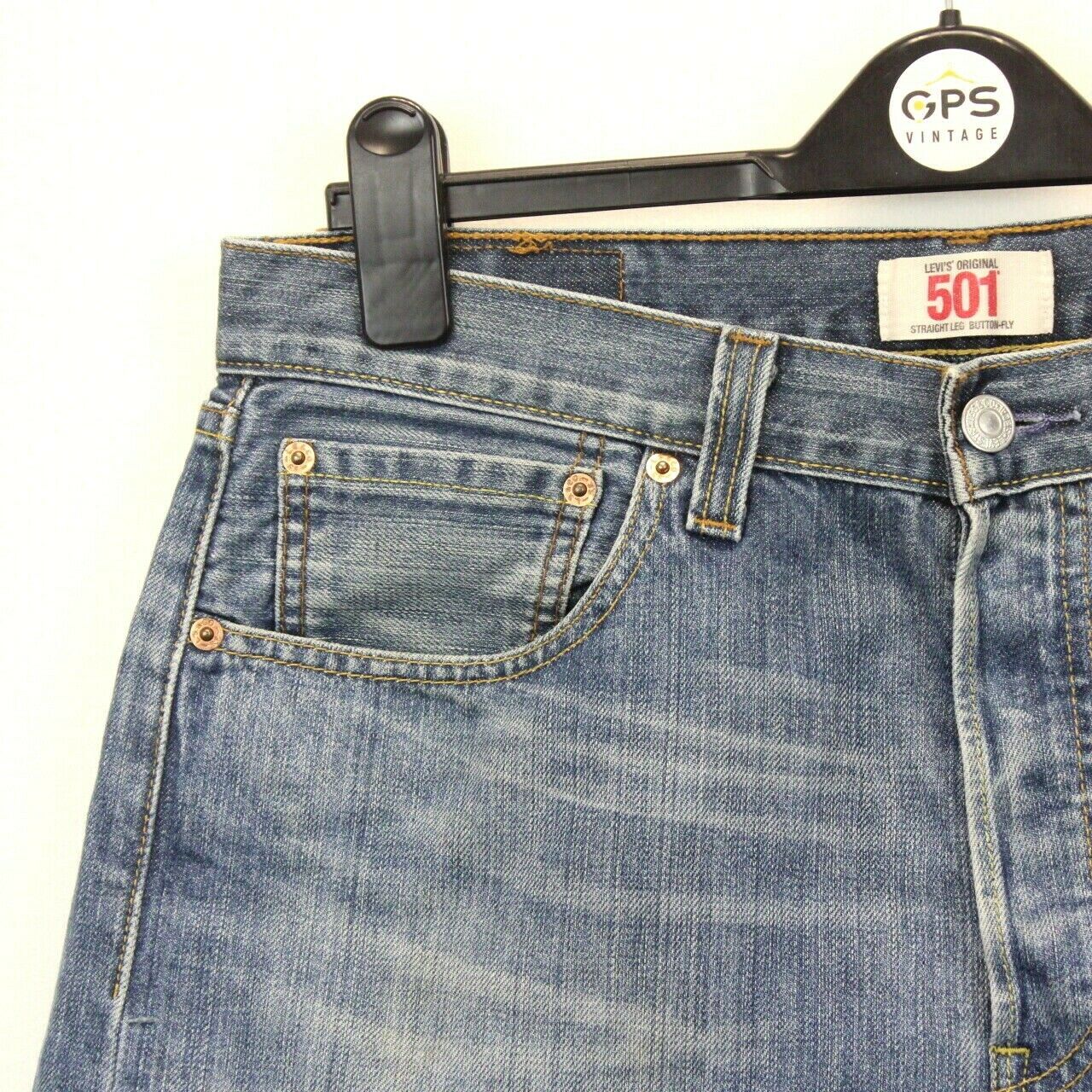 Womens LEVIS 501 Shorts Mid Blue | W33