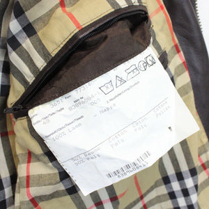 BURBERRYS 90s Leather Jacket Brown | Large
