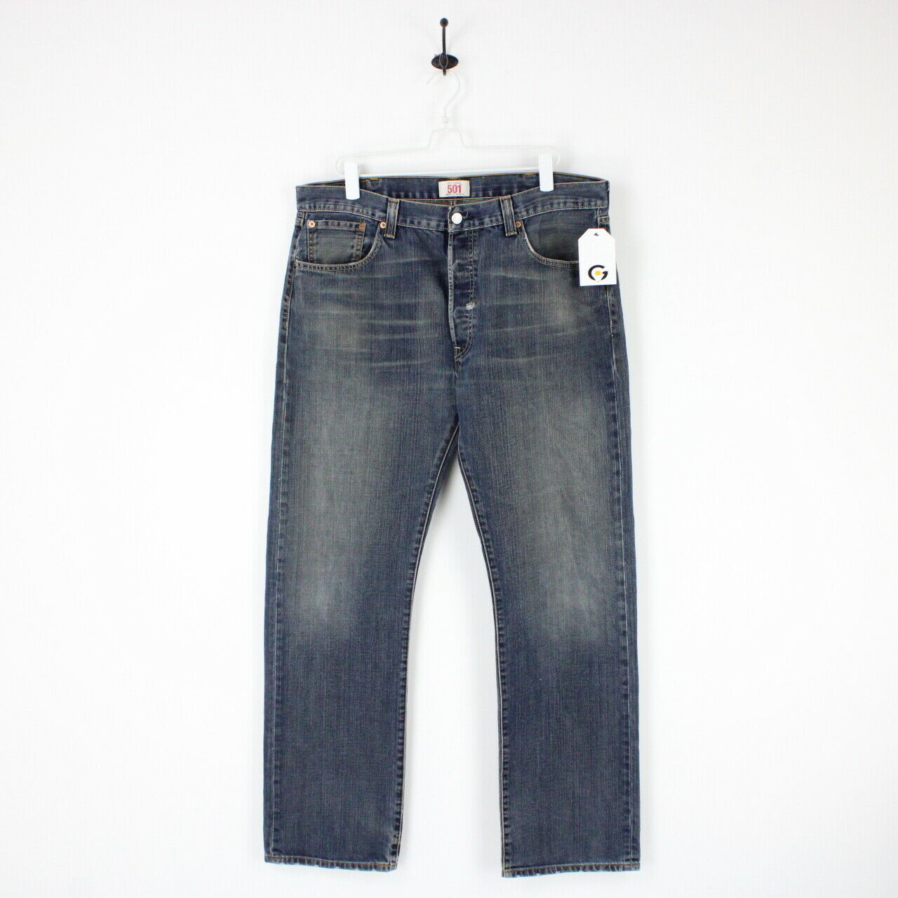 Mens LEVIS 501 Jeans Dark Blue | W38 L34