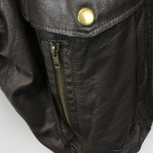 Load image into Gallery viewer, 90s Leather Aviator Jacket Brown | XL
