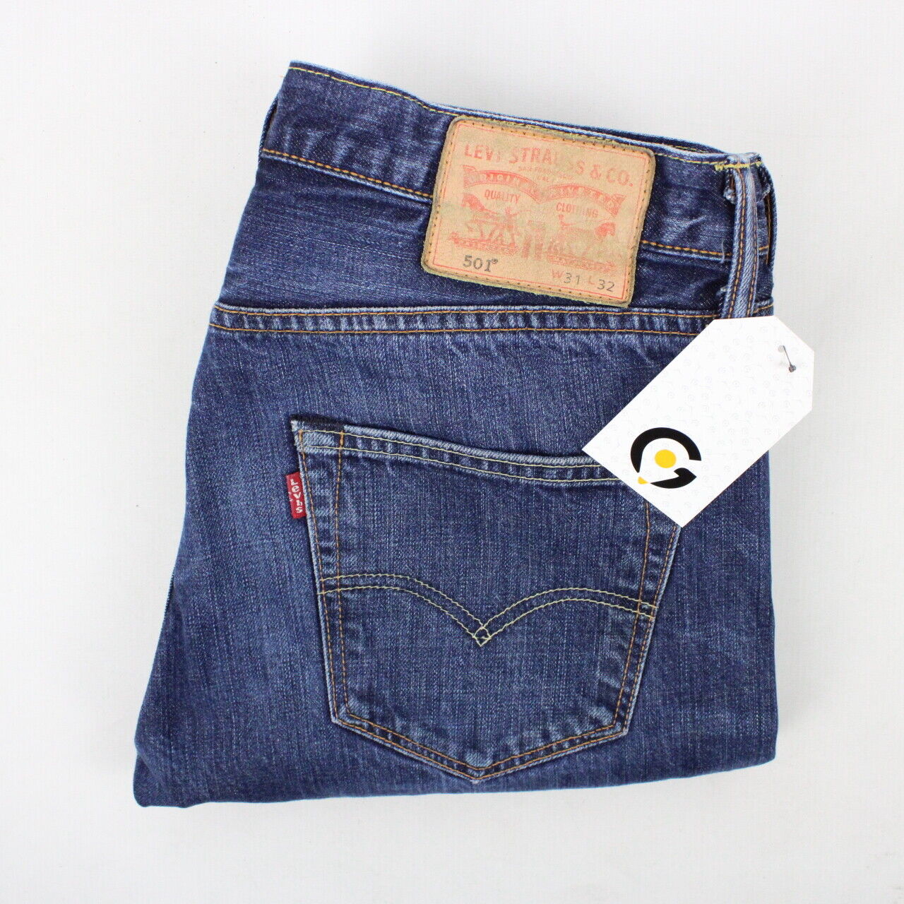 Mens LEVIS 501 Jeans Dark Blue | W31 L28