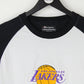 Mens CHAMPION LA LAKERS Long Sleeve T-Shirt White | Medium