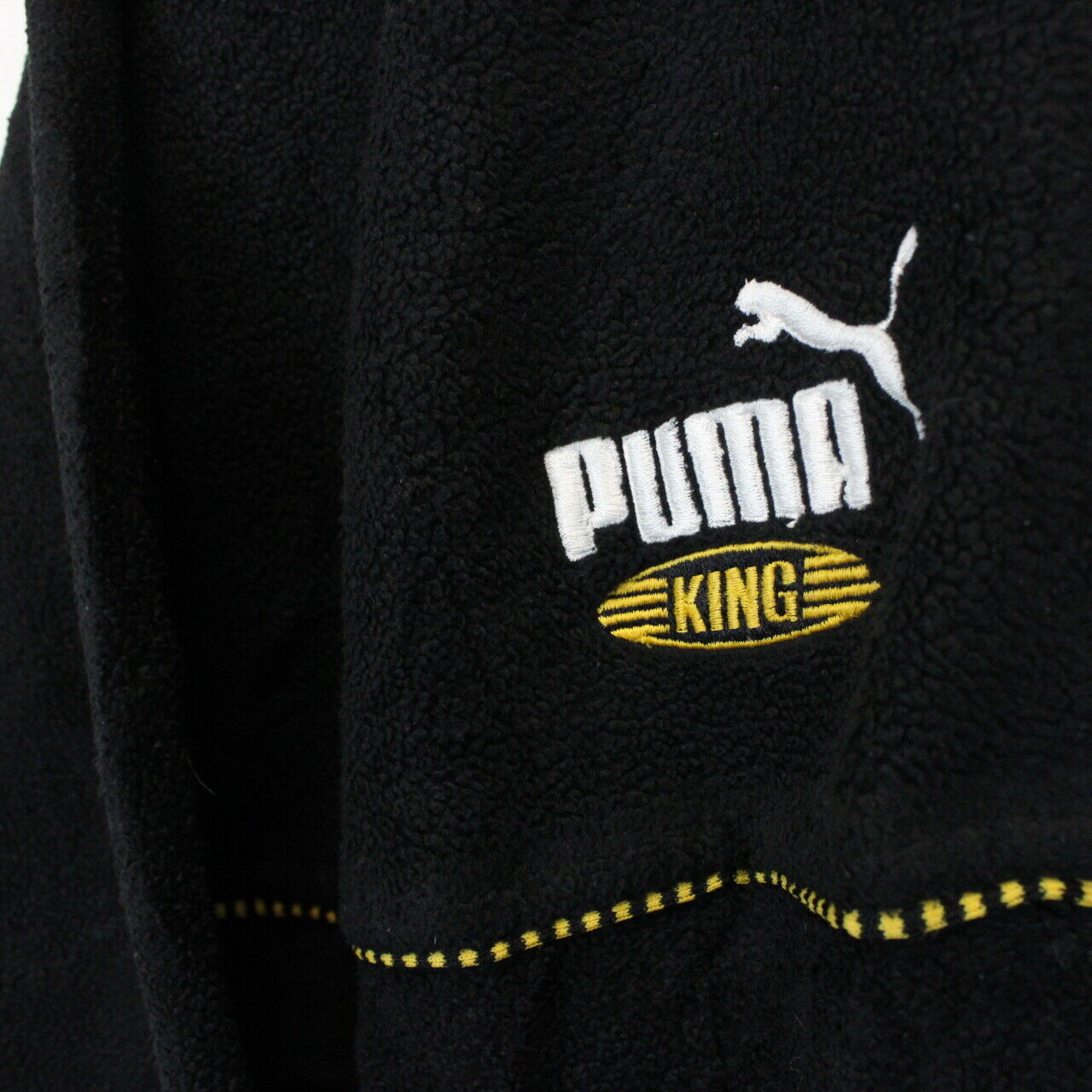 PUMA KING 90s 1/4 Zip Fleece Black | Medium