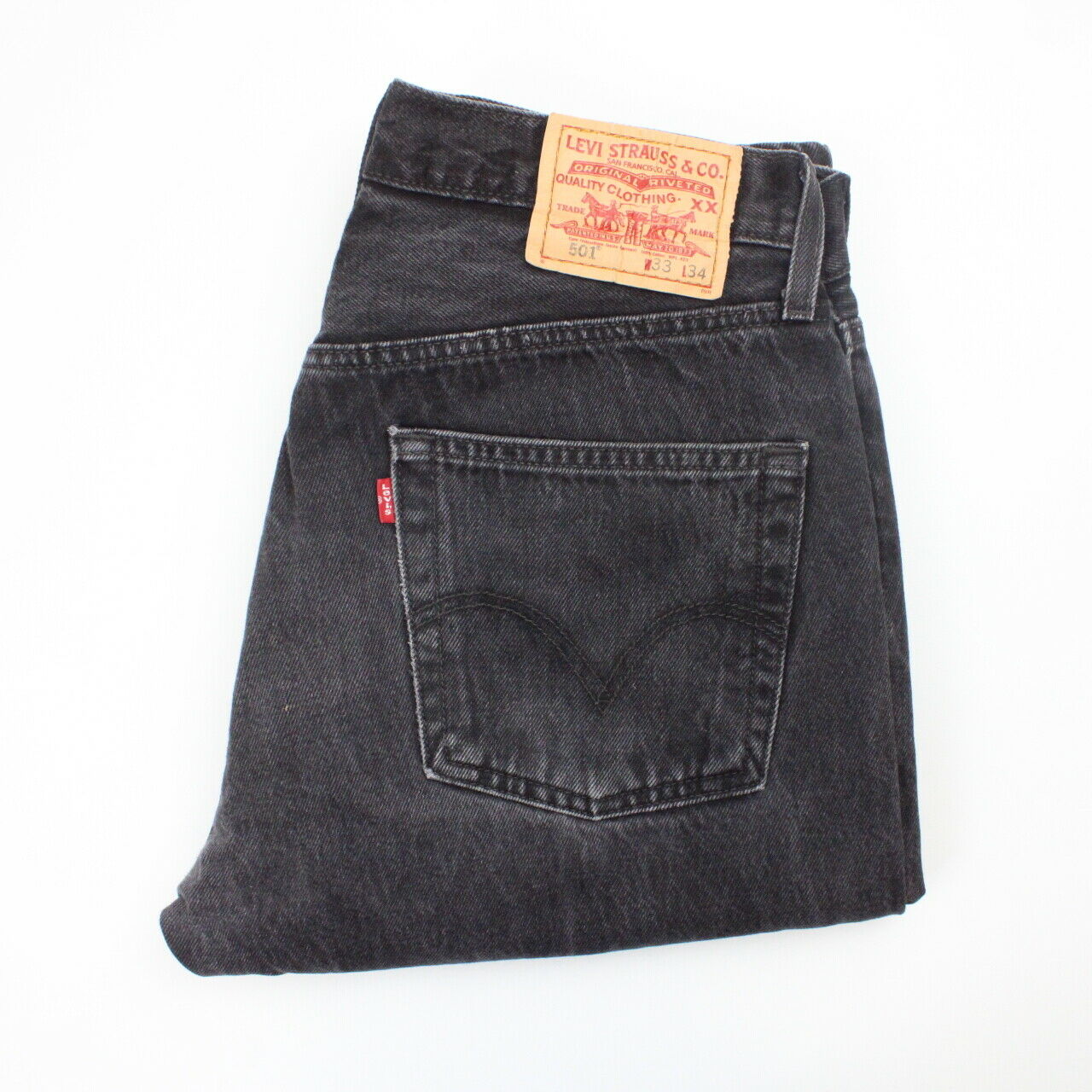 LEVIS 501 Jeans Black Charcoal | W33 L32