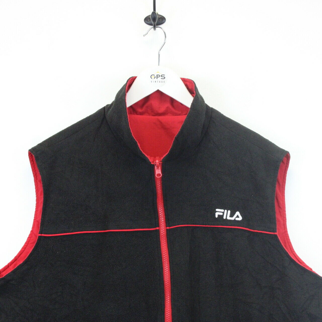 FILA 90s Fleece Gilet Red Black | XXL